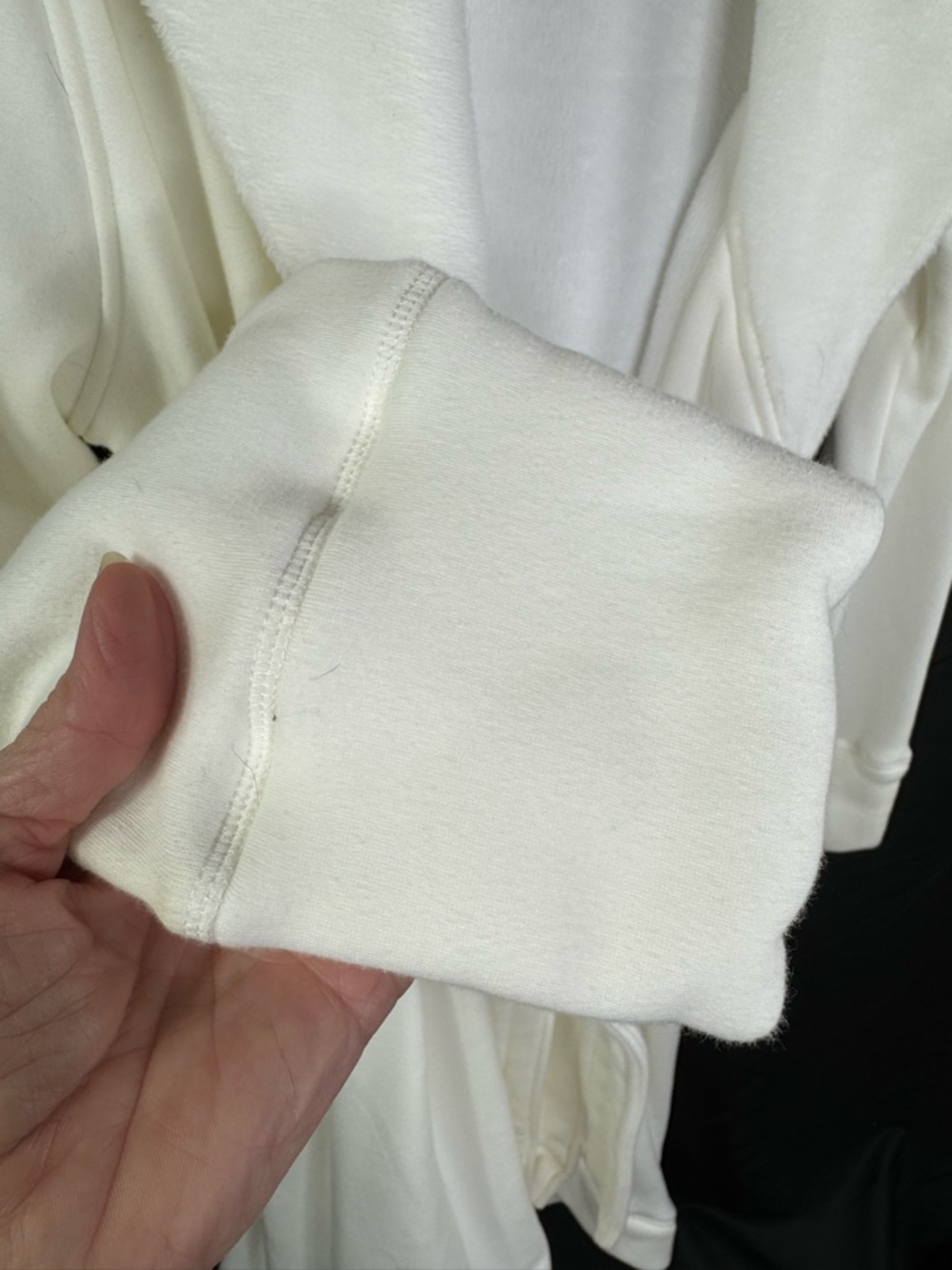 UGG Cream Plush Shawl-Collar Wrap Robe with Belt - Picture 6 of 9